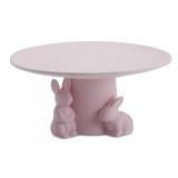 Haven 9' Two Figural Easter Bunnies Cake Stand #2