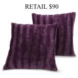 Cheer Collection Faux-Fur 2Pc Decorative Pillows
