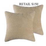 Levtex Velvet Stitch 2-Pc. Sham Set, European