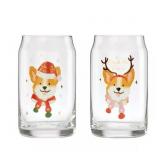Cambridge Holiday Beer Can Cocktail Glasses 2Pc #2