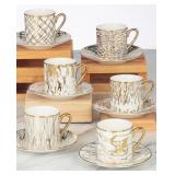 Matrix Espresso Cups & Saucers Set, #5.9
