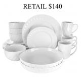 Elama Sienna 18 Pc. Dinnerware Set, Service for 4