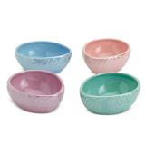Tabletops Gallery Iridescent Figural Egg Bowls 4Pc