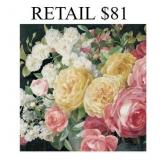 Trademark 'Antique Roses on Black Crop' #9.6