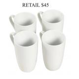 Tabletops Unlimited Denmark Latte Mugs,4Pc #3.6