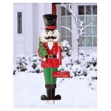 Glitzhome Metal Nutcracker Yard Stake , 36'