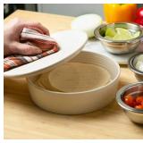 8.5' D Stoneware White Tortilla Warmer#2.85