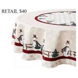 Avanti Country Snowman Tablecloth, 70' Round #3.1