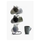 Tahitian Waves 6-Pcs 12 oz. Mug Set+Stand
