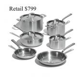 Made In SS Clad 10-PcsCookware Set #125