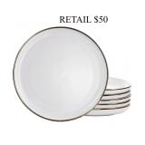 Elama Alejandro Gold-Tone salad Plates, Set of 6