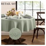 Elrene Home Fashions Tablecloth, 90' Round #7.5