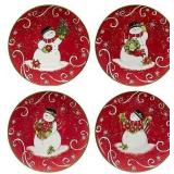 Snowman 9' Dessert/Salad Plates, #6.1