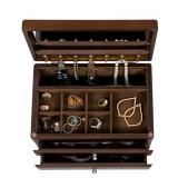 Mele & Co Brisbane Walnut-Finish Jewelry Box #24