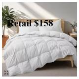 UNIKOME  Goose Down Feather Comforter, Twin#6.30