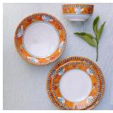 Melamine Campagna Uccello Pasta Bowl #3.4