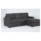 Mathers Slate Grey Fabric 91' Sofa+ reversible