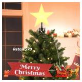 Magic of Christmas Tree Topper with Banner santa#7