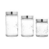 Fleur De Round Canisters (Set of 3)#3.45