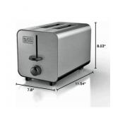 BLACK+DECKER 2-Slice SS Toaster #7.6