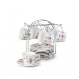 Lorren Home Trends Cups and Saucers Set of 6