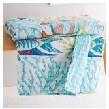 Levtex Beach Walk Coral Reef Quilted Throw #7