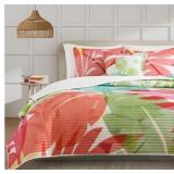 J by J Queen  Bold Tiki 3-Pc. Quilt Set #8 w38