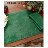 Elrene Poinsettia Jacquard Placemat, Set of 4 #2