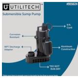 Utilitech 1/2 HP Sump Pump, 55-Gallon, R$189