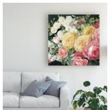 Trademark 'Antique Roses on Black Crop' #9.6