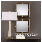 Allick 18 X 18' Gold Wall Mirrors,Square #4.53w95