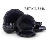 Lenox Chelse Muse  Navy 12pc Dinnerware Set w35