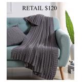 VCNY Home Dublin Cable Knit Throw, 50' x 70' #7