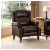 JAYDEN CREATION 34 in. W Genuine Leather Recliner