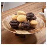 Villeroy & Boch Wood Footed Serving Plate#16