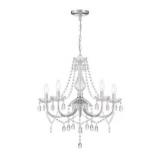 allen+roth5-Light Chrome Chandelier Crystal R$199