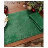 Elrene Poinsettia Jacquard Placemat, Set of 4 #2