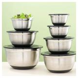 JoyJolt Stainless Steel Mixing Bowls + Lids #10