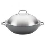 Anolon Nonstick Wok + Lid,13.5-Inch, Moonstone#21