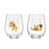 Cambridge Frenchie Stemless Wine Glasses 2Pc #2