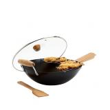 InfuseAsian Carbon Steel 4pcs Non-Stick Wok Set#6