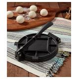 INFUSE Latin Cast Iron 7.25' Tortilla Press#4