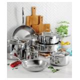 #45 Tramontina Tri-Ply Clad SS Cookware Set