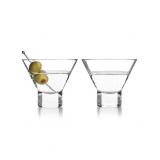 Viski Heavy Base Crystal Martini Glasses#5