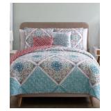 #6 VCNY Home Windsor Reversible 5-Piece Quilt Set