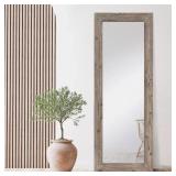 #40 Earnest Wood Frame Floor Mirror