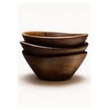 OAKE WOOD 3 PIECE DIP BOWL SET
