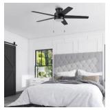 R$139 Harbor Breeze 52-in Matte Black Ceiling Fan