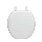 Project Source Wood White Round Toilet Seat