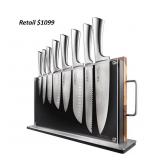 #5 Damashiro Bodo Knife Block + Chopping Board Set